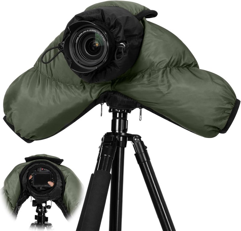 Copkim Professional Camera Rain Cover Thickened Waterproof Cold Proof Warm Cover Snow or Sound Proof Sleeve for More DSLR Cameras with 24-70mm 24-105mm 15-85mm 18-135mm 55-205mm 70-200mm - Image 1